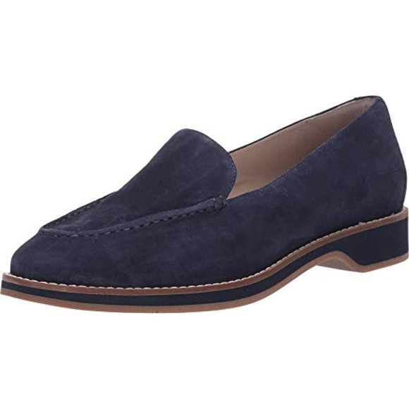 Cole Haan The Go-to Loafer Marine Blue Suede Navy Shoes Flats Slip